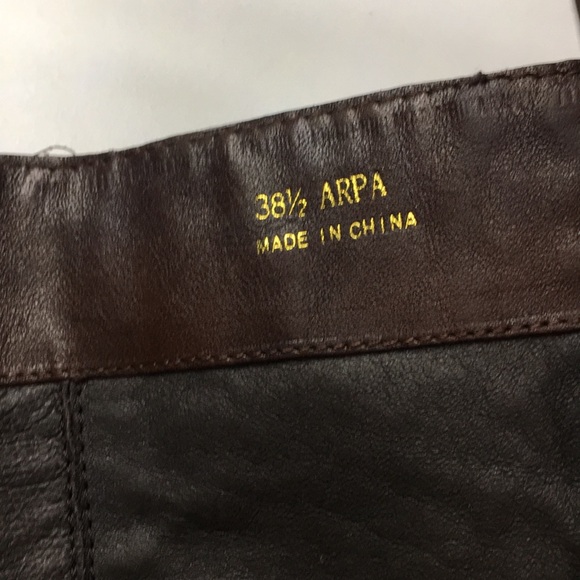 APEPAZZA REAL LEATHER LACED TIE UP WEDGE HEEL NON SKID SOLE Knee-High Boots - Picture 10 of 11